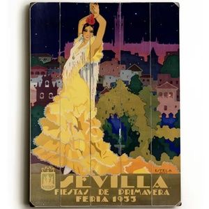 Sevilla Planked Vintage Advertisement Plaque